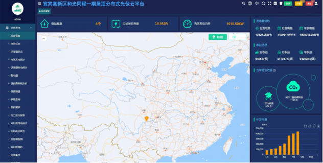 安科瑞Acrel-1000DP分布式光伏監控系統  在宜賓高新區和光同程一期  屋頂分布式光伏發電項目中的應用